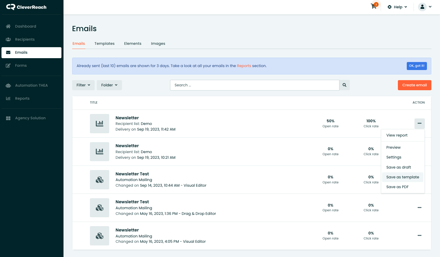 How Can I Save An Email As A Template CleverReach Support