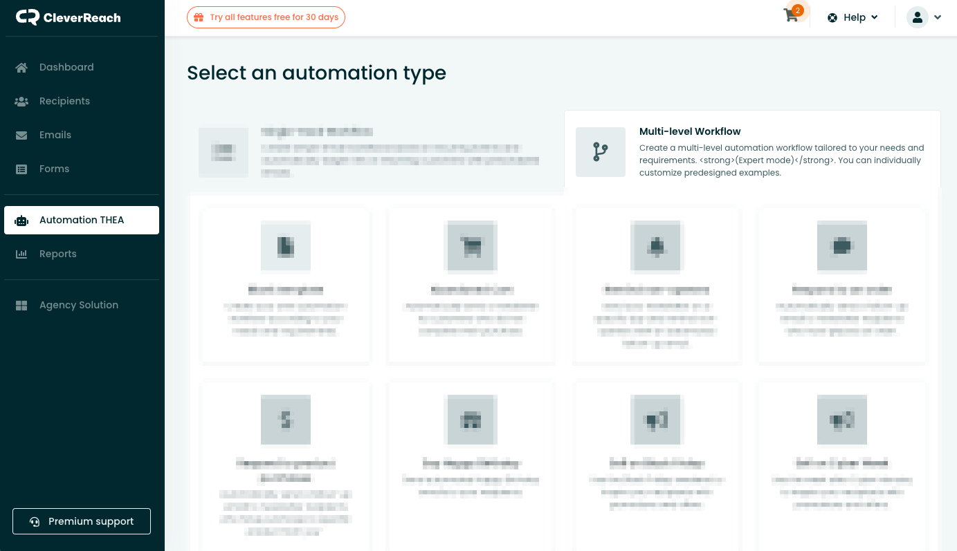 Automation THEA: The multi-level workflow – CleverReach Support